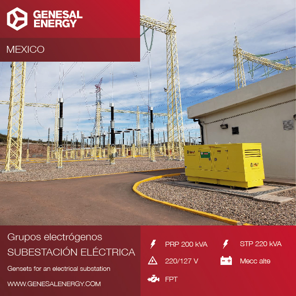 Grupos Electrogenos Genesal Energy Subestacion Electrica Mexico Gen220Fc