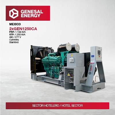 Grupo Electrogeno Genesal Energy Mexico Sector Hotelero Miniatura